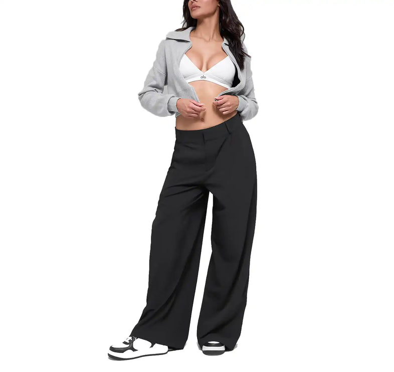 alo Women's High-Waist Dreamscape Trouser (Long) Black