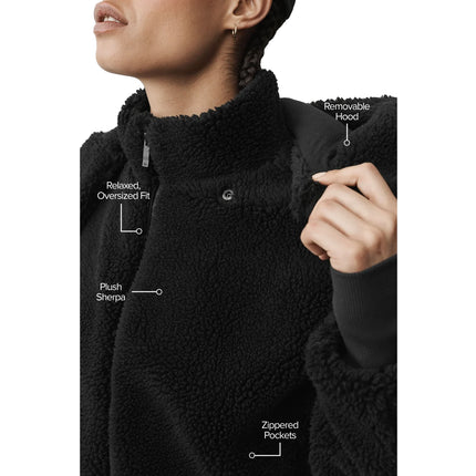 alo Women's Foxy Sherpa Jacket Black