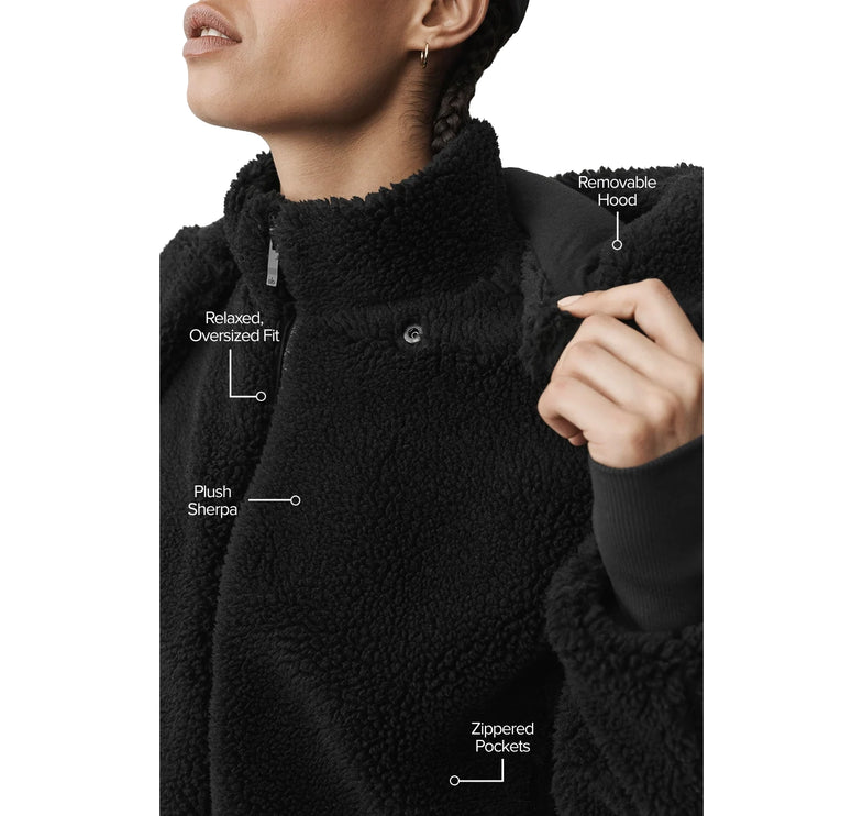 alo Women's Foxy Sherpa Jacket Black