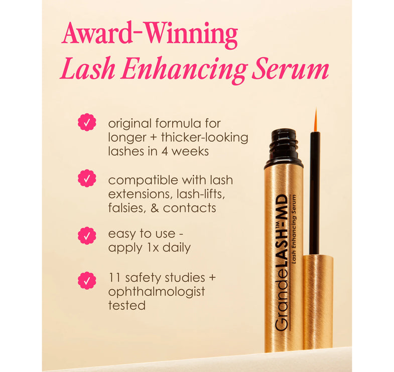 Grande Cosmetics GrandeLASH-MD Lash Enhancing Serum Mini Size 0.05 oz/1.5 mL