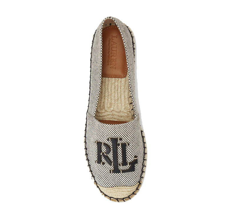 Polo Ralph Lauren Women's Cameryn III Canvas & Leather Espadrille Natural/Black