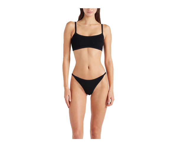 HUNZA G Women's Tyler Bikini Tonal Black