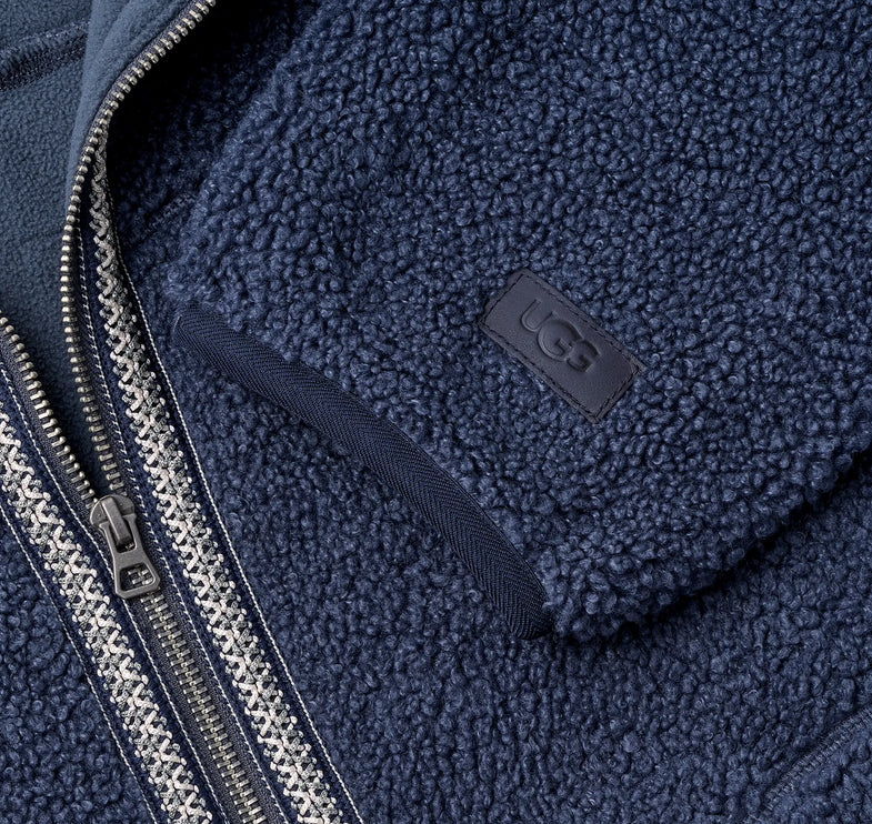UGG Men's UGGbraid Full-Zip Jacket Eve Blue
