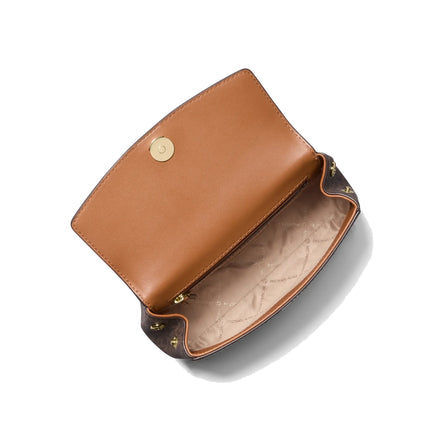 Michael Kors Women's Ava Extra-Small Signature Logo Crossbody Bag Brown/Acorn
