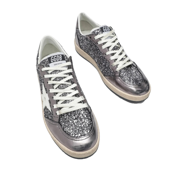 Golden Goose Women's Ball Star Sneakers Silver Shine