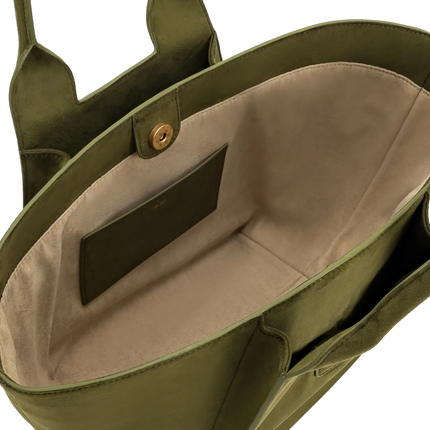 JW PEI Women's Cara Faux Suede Tote Bag Dark Olive