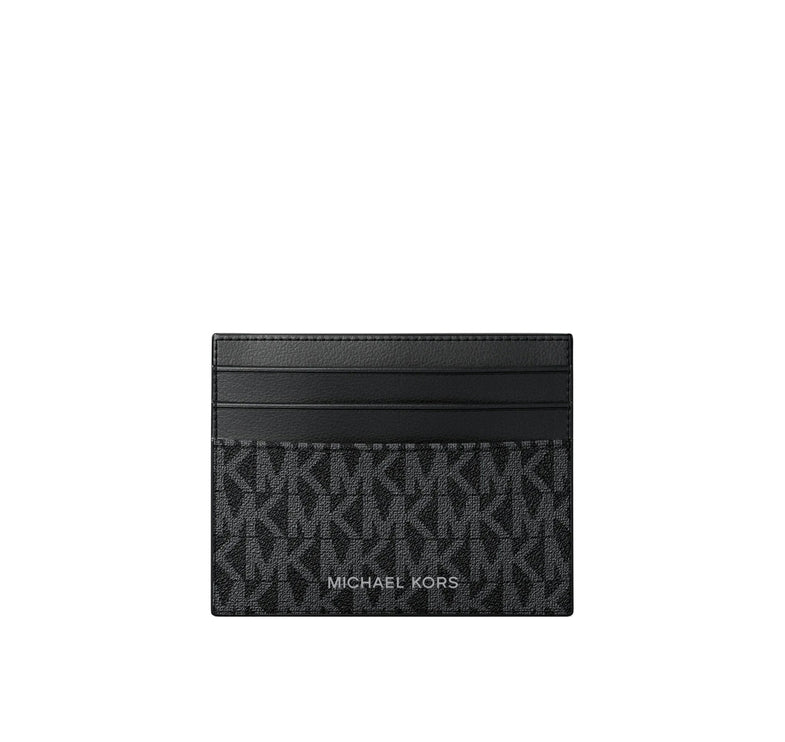Michael Kors Men's Cooper Signature Logo Card Case Black