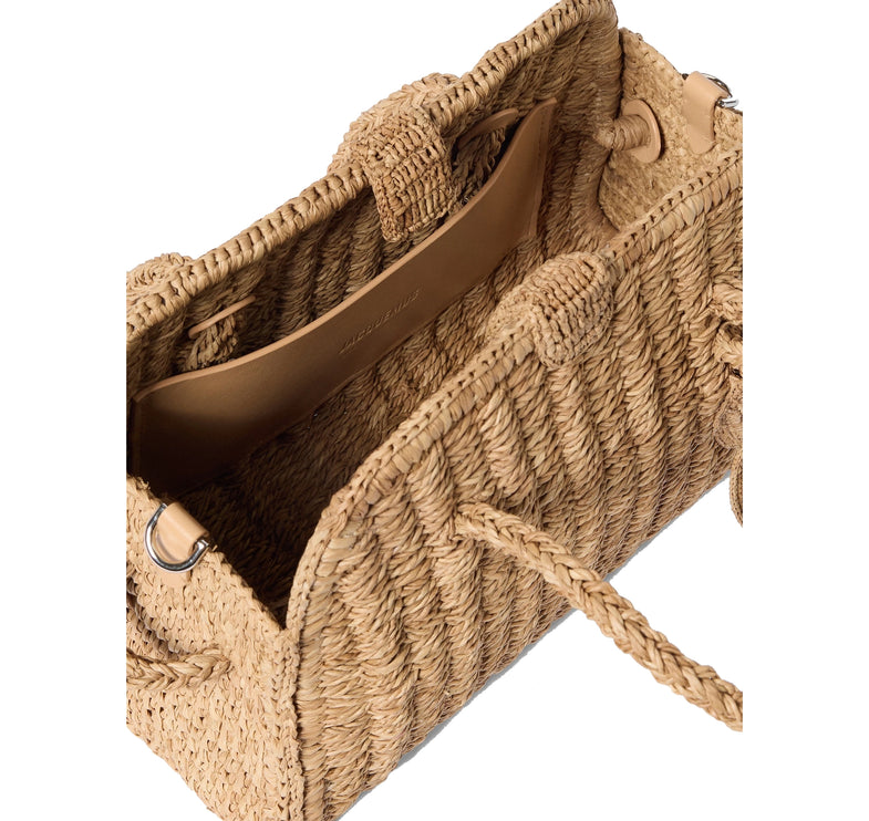 Jacquemus Women's The Small Raffia Turismo Beige