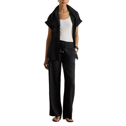 Polo Ralph Lauren Women's Linen Wide-Leg Pant Polo Black