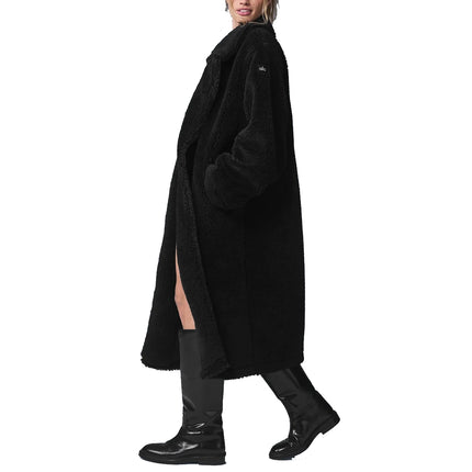 alo Women's Oversized Sherpa Trench Black