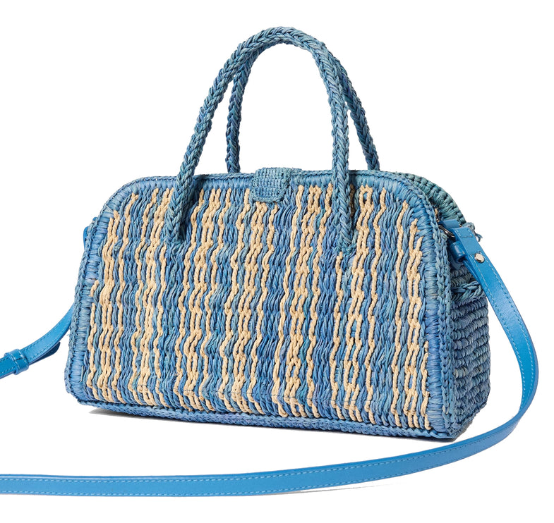 Jacquemus Women's The Small Raffia Turismo Blue/Natural
