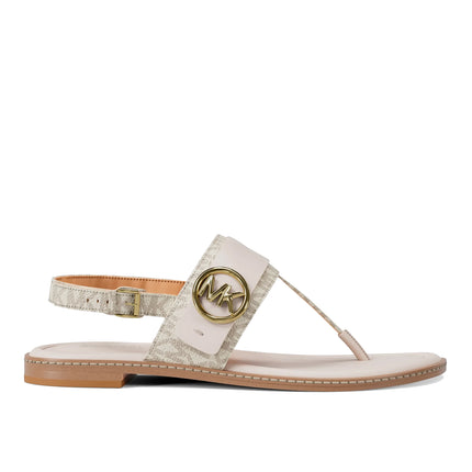 Michael Kors Women's Carmen Signature Logo Sandal Vanilla