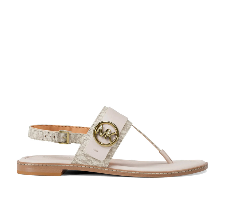 Michael Kors Women's Carmen Signature Logo Sandal Vanilla