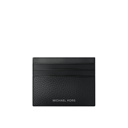 Michael Kors Men's Cooper Pebbled Leather Card Case Black