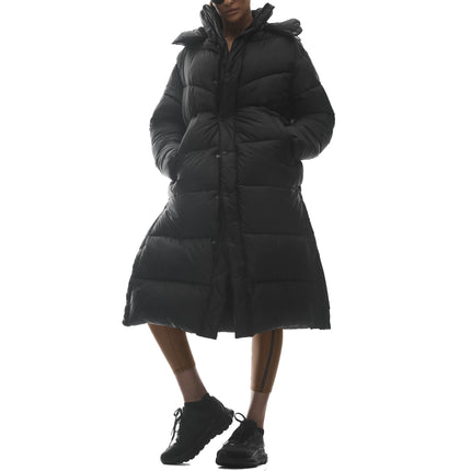 alo Women's Gold Rush Puffer Trench Black