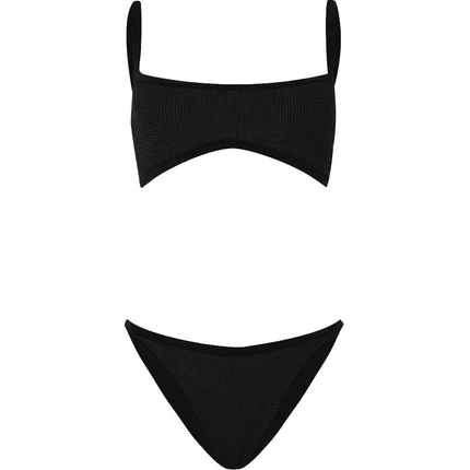 HUNZA G Women's Tyler Bikini Tonal Black