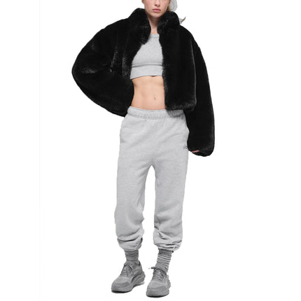 alo Women's Faux Fur Allure Jacket Black