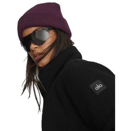 alo Unisex Notable Beanie Rich Bordeaux
