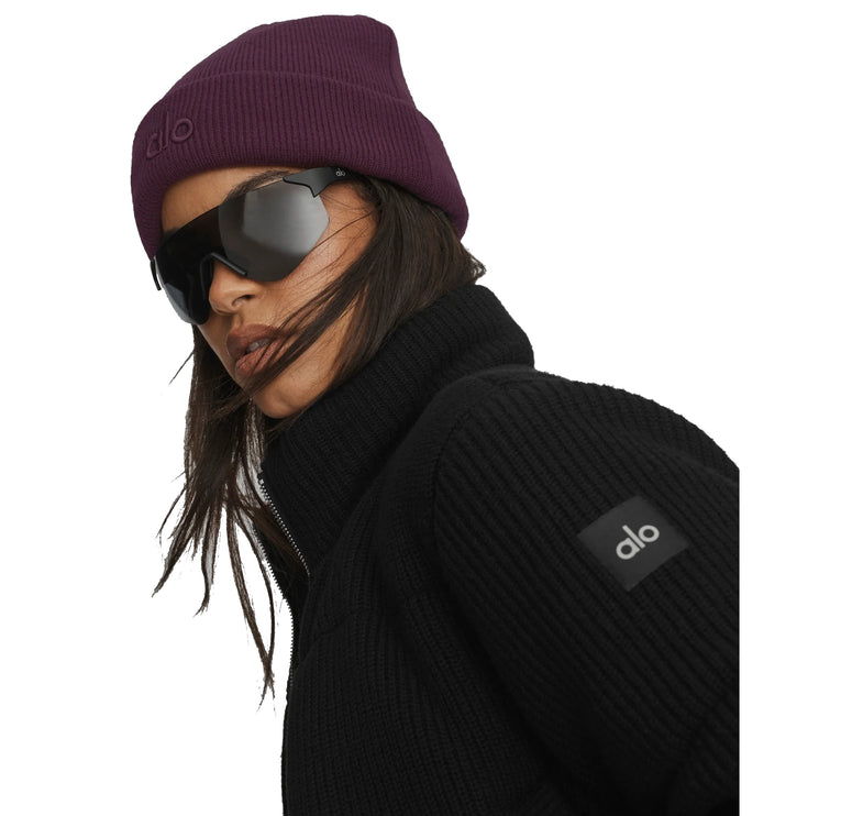 alo Unisex Notable Beanie Rich Bordeaux