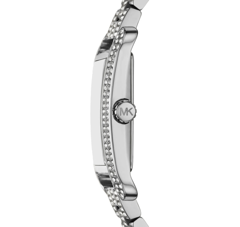 Michael Kors Women's Monroe Pavé Silver-Tone Watch Silver MKO1114
