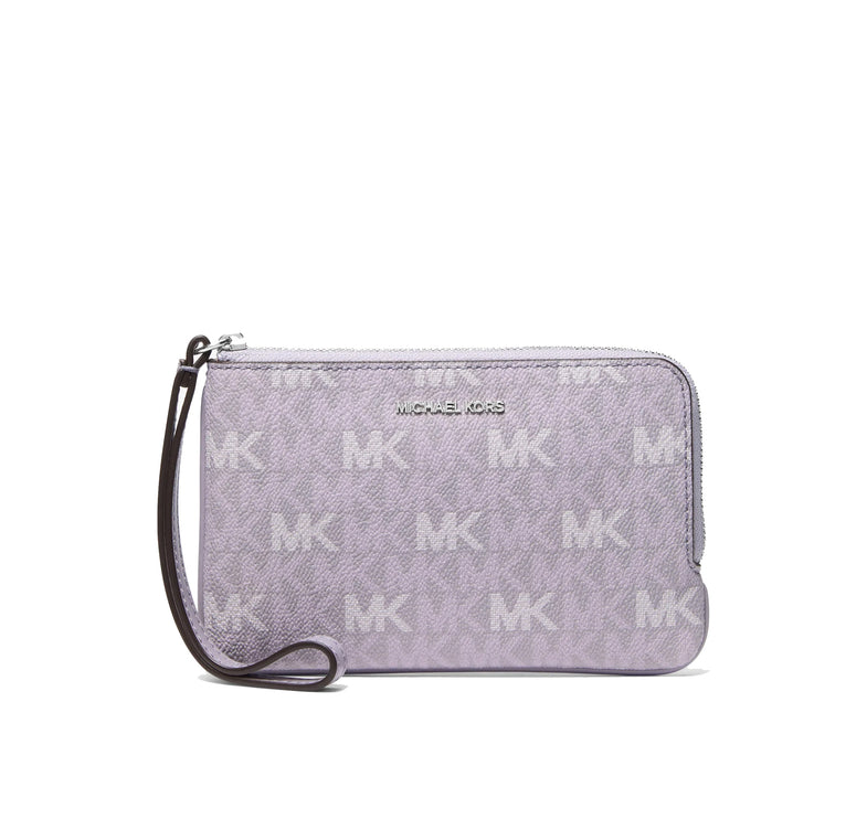 Michael Kors Women's Jet Set Travel Small Signature Logo Wristlet Lilac