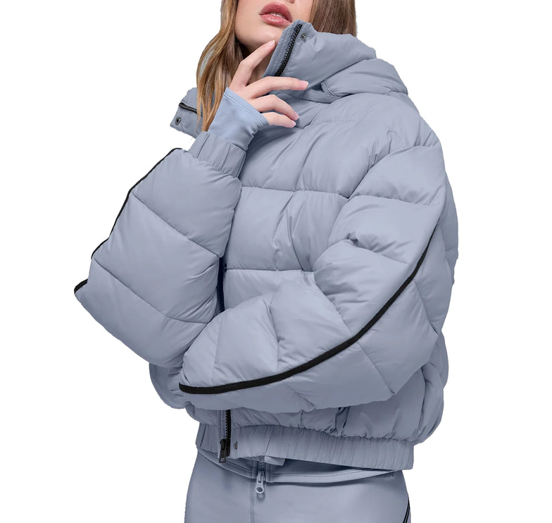 alo Women's Aspen Love Puffer Jacket Winter Frost