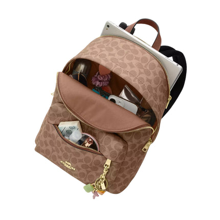Coach Women's Taylor Small Backpack In Signature Canvas Gold/Tan/Brown