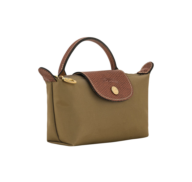 Longchamp Women's Le Pliage Original Pouch With Handle Olive