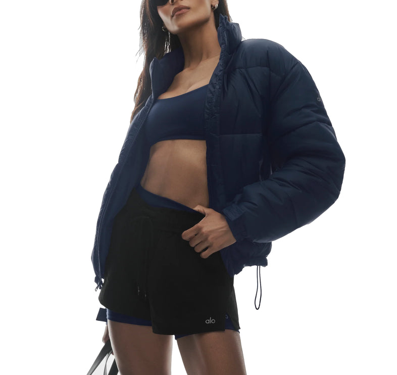 alo Women's Cold Front Puffer Jacket Navy