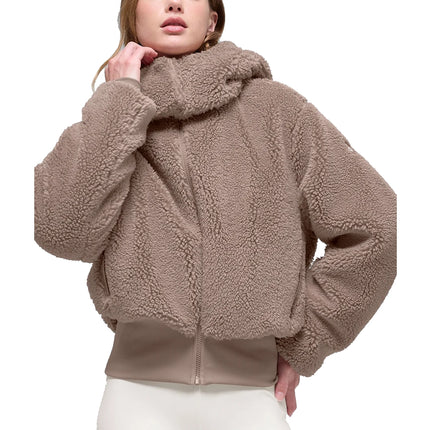 alo Women's Foxy Sherpa Jacket Chai Latte