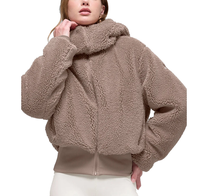 alo Women's Foxy Sherpa Jacket Chai Latte
