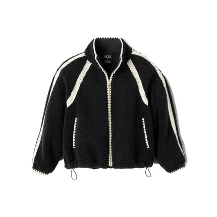 UGG Women's Nikia Crochet UGGfluff Jacket Black