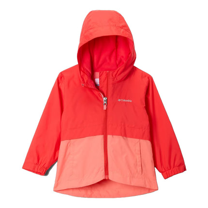 Columbia Girls' Toddler Rain-Zilla II Jacket Poppy Red/Hot Coral