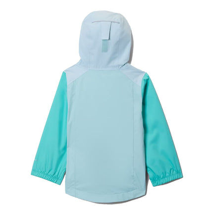Columbia Girls' Toddler Rainy Trails III Fleece Lined Jacket Spray/Marine Light/Dolphin