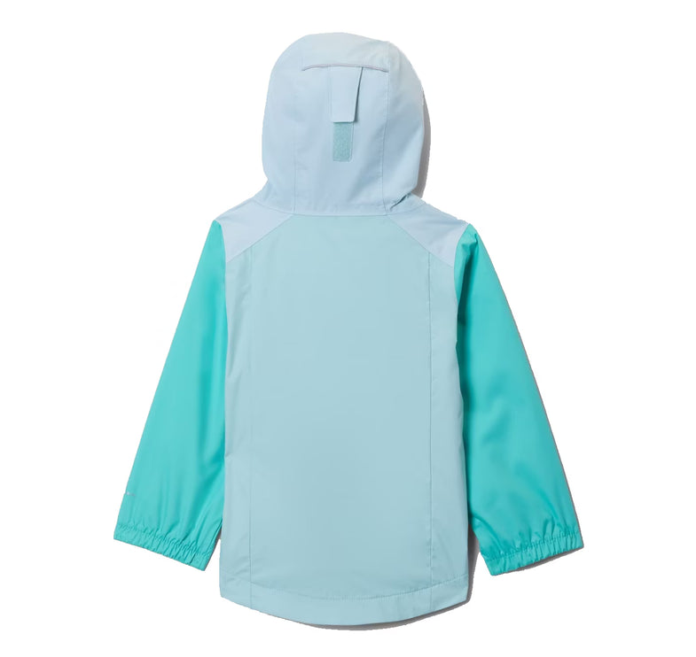 Columbia Girls' Toddler Rainy Trails III Fleece Lined Jacket Spray/Marine Light/Dolphin
