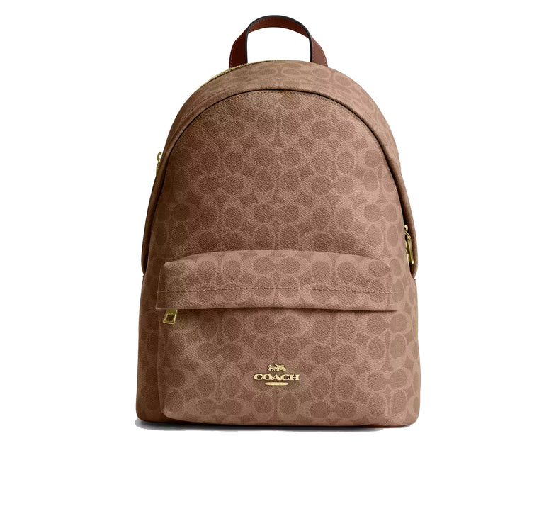 Coach Women's Taylor Small Backpack In Signature Canvas Gold/Tan/Brown