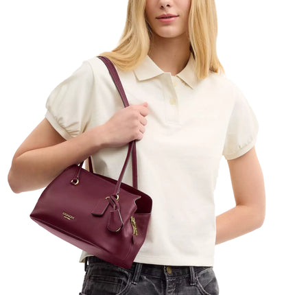 Coach Women's Elise Shoulder Bag Gold/Dark Cherry