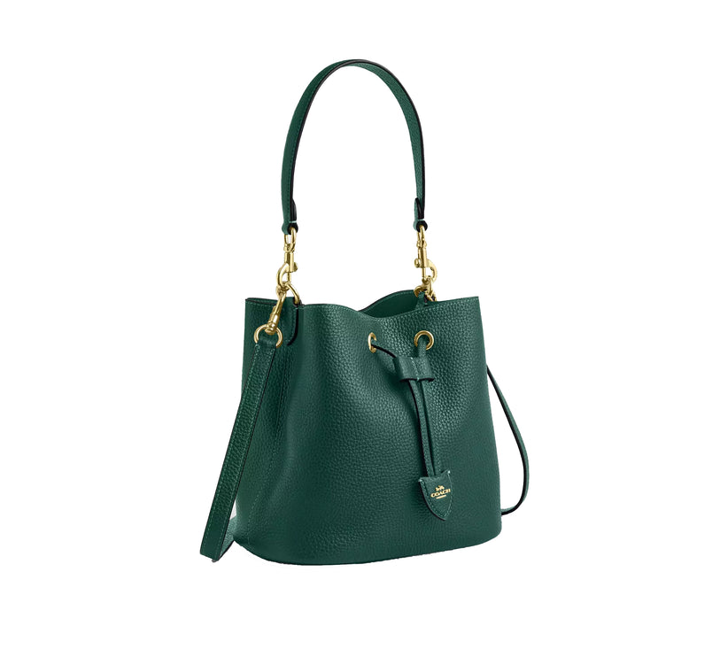 Coach Women's Rowan Bucket Bag Gold/Emerald