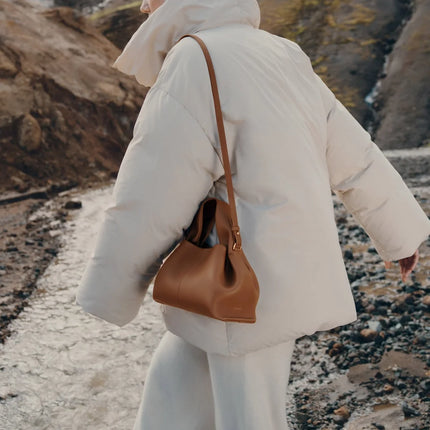 Polène Women's Numéro Neuf Mini Edition Textured Camel