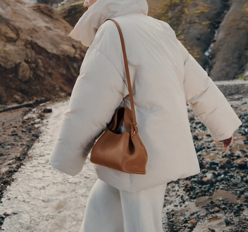 Polène Women's Numéro Neuf Mini Edition Textured Camel