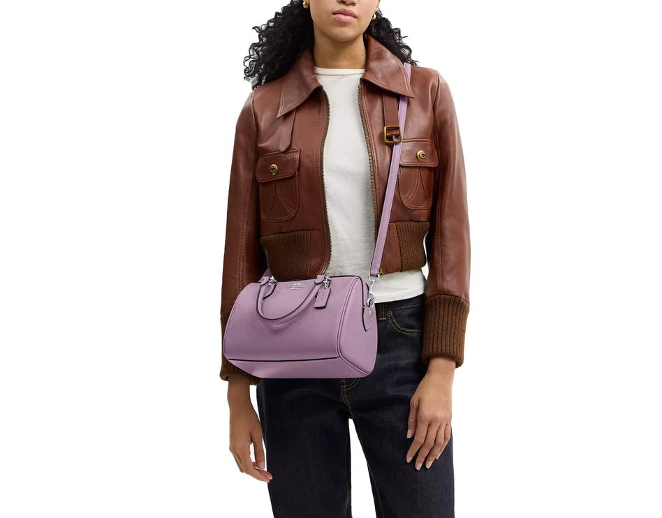 Coach Women's Rowan Satchel Bag Silver/Jasmine