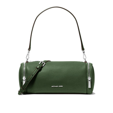 Michael Kors Women's Jet Set Travel Small Pebbled Leather Convertible Crossbody Bag Amazon Green