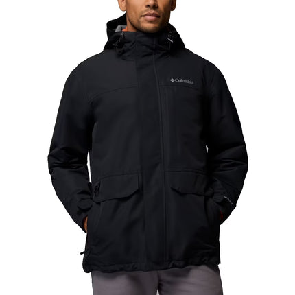 Columbia Men's Landroamer Fleece Lined Rain Jacket Black