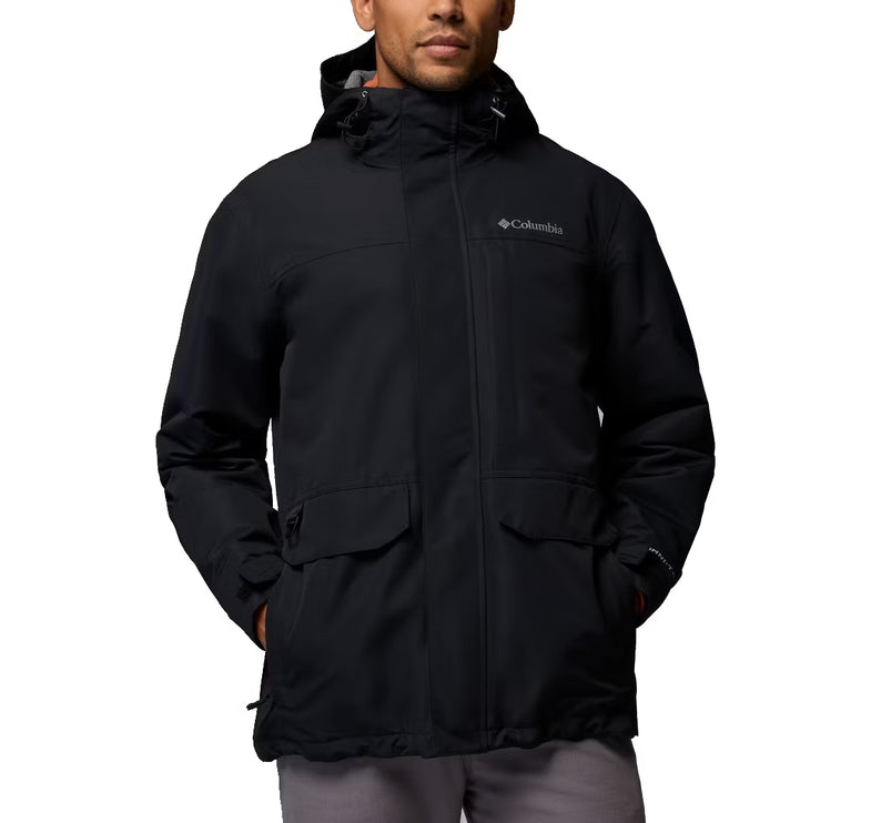 Columbia Men's Landroamer Fleece Lined Rain Jacket Black