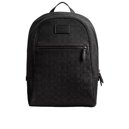 Coach Unisex Theo Backpack In Signature Jacquard Black