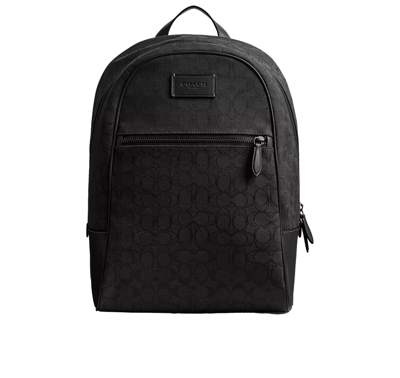 Coach Unisex Theo Backpack In Signature Jacquard Black
