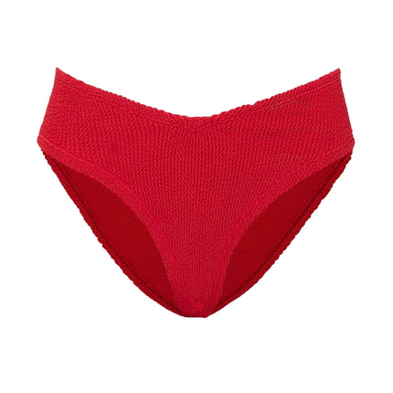 HUNZA G Women's V Waist Bikini Bottom Red