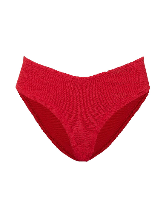 HUNZA G Women's V Waist Bikini Bottom Red