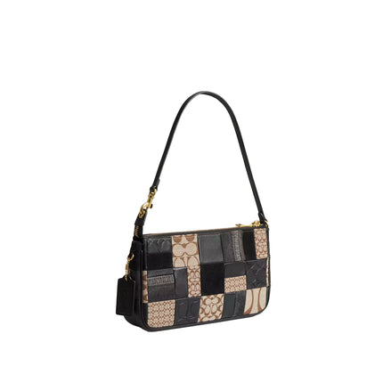 Coach Women's Plaza Bag 25 With Patchwork Brass/Black Multi