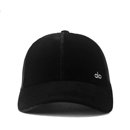 alo Unisex Velvet Off-Duty Cap Black